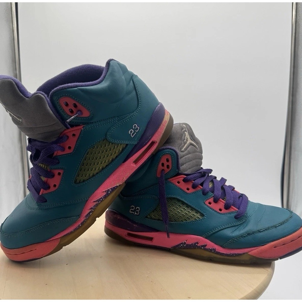 Nike Air Jordan 5 Retro GS Tropical Teal Pink Basketball Shoes Youth 7Y Rare